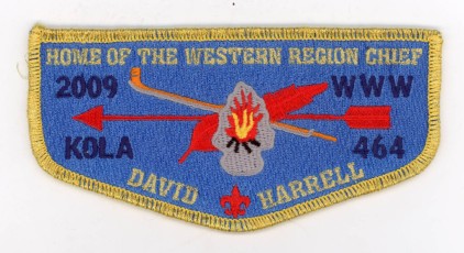 Kola Lodge - David Harrell 2009 Western Region Chief Pocket Flap