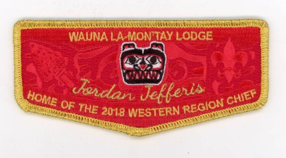 Wauna La-Montay Lodge 2014 Western Region Pocket Flap - Gold Mylar