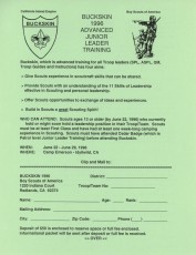 1996 Buckskin Advanced Junior Leader Training
