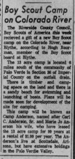 Boy Scout Camp on Colorado River