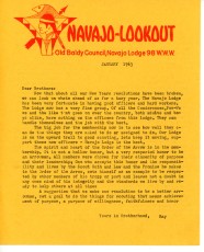 1963 January Navajo Lookout Newsletter