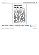 1975 Troop 201 Buckskin Newspaper Article