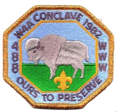 1982 Section W4A Conclave - Gold Mylar Staff Patch