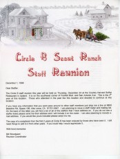 Circle B Scout Ranch Staff Reunion Letters - Front
