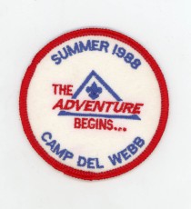 1988 Summer Camp Del Webb Patch