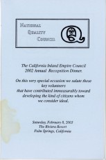 2003 - 2002 CIEC Annual Recognition Dinner Program
