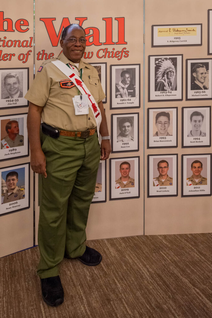 Ron Temple at the Wall of Chiefs