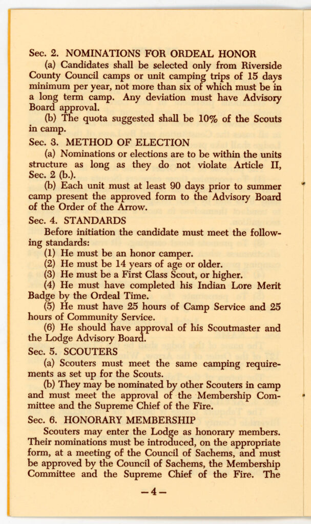 Tahquitz Lodge 127 - 1949 By-Laws
