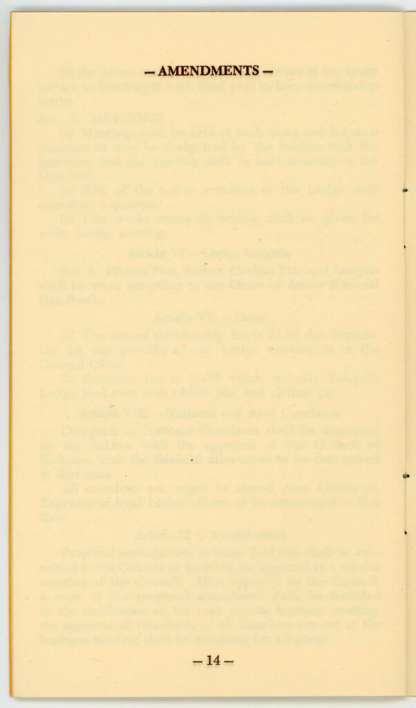 Tahquitz Lodge 127 - 1949 By-Laws
