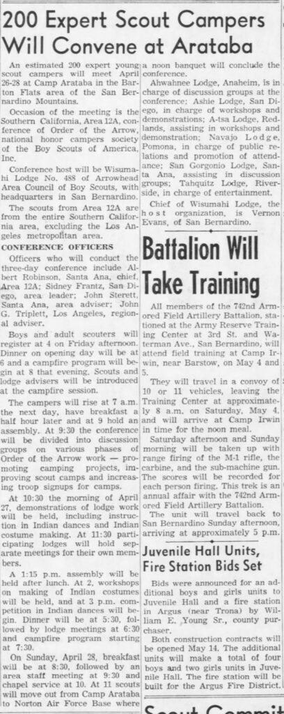 1957-04-23 San Bernardino Sun Area 12-A Announcement