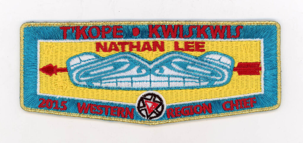 T'Kope Kwiskwis Lodge 503 2015 Western Region Chief Pocket Flap