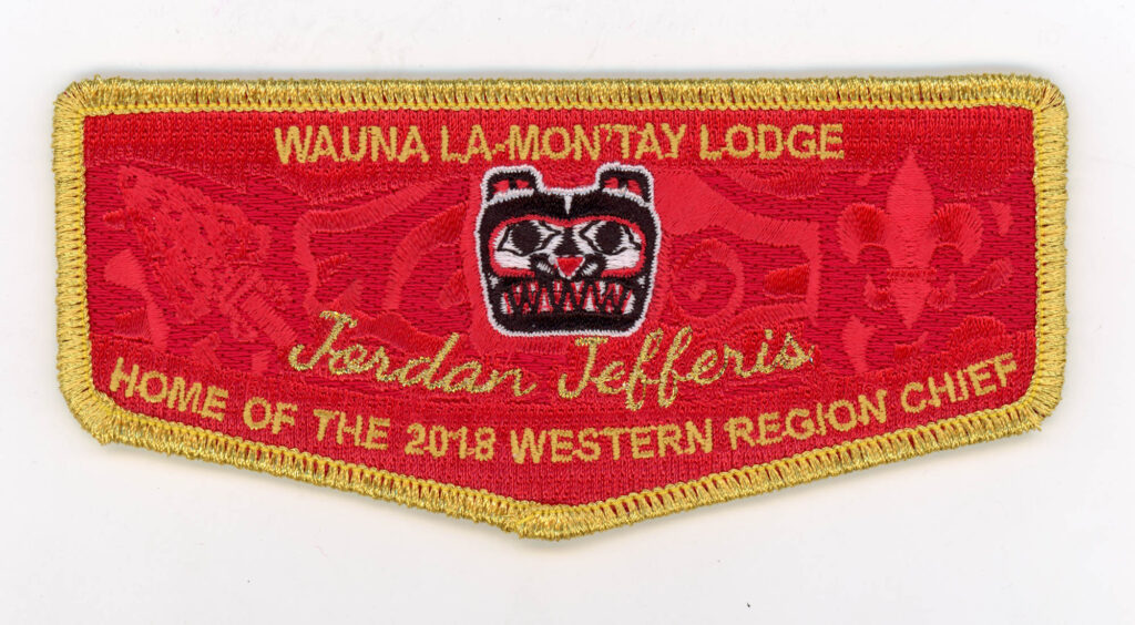 Wauna La-Montay Lodge 2014 Western Region Pocket Flap - Gold Mylar