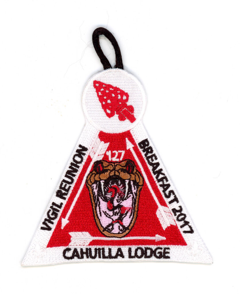 Cahuilla Lodge # 127 2017 Vigil Reunion Breakfast Patch