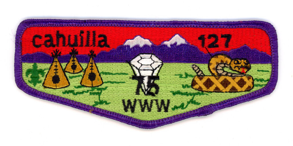 Cahuilla Lodge # 127 S29 Pocket Flap 75th Anniversary