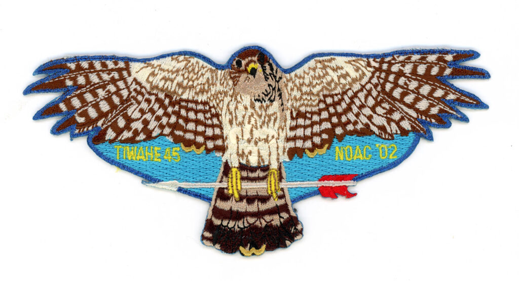 Tiwahe Lodge # 45 S20 Pocket Flap - 2002 NOAC Blue Mylar