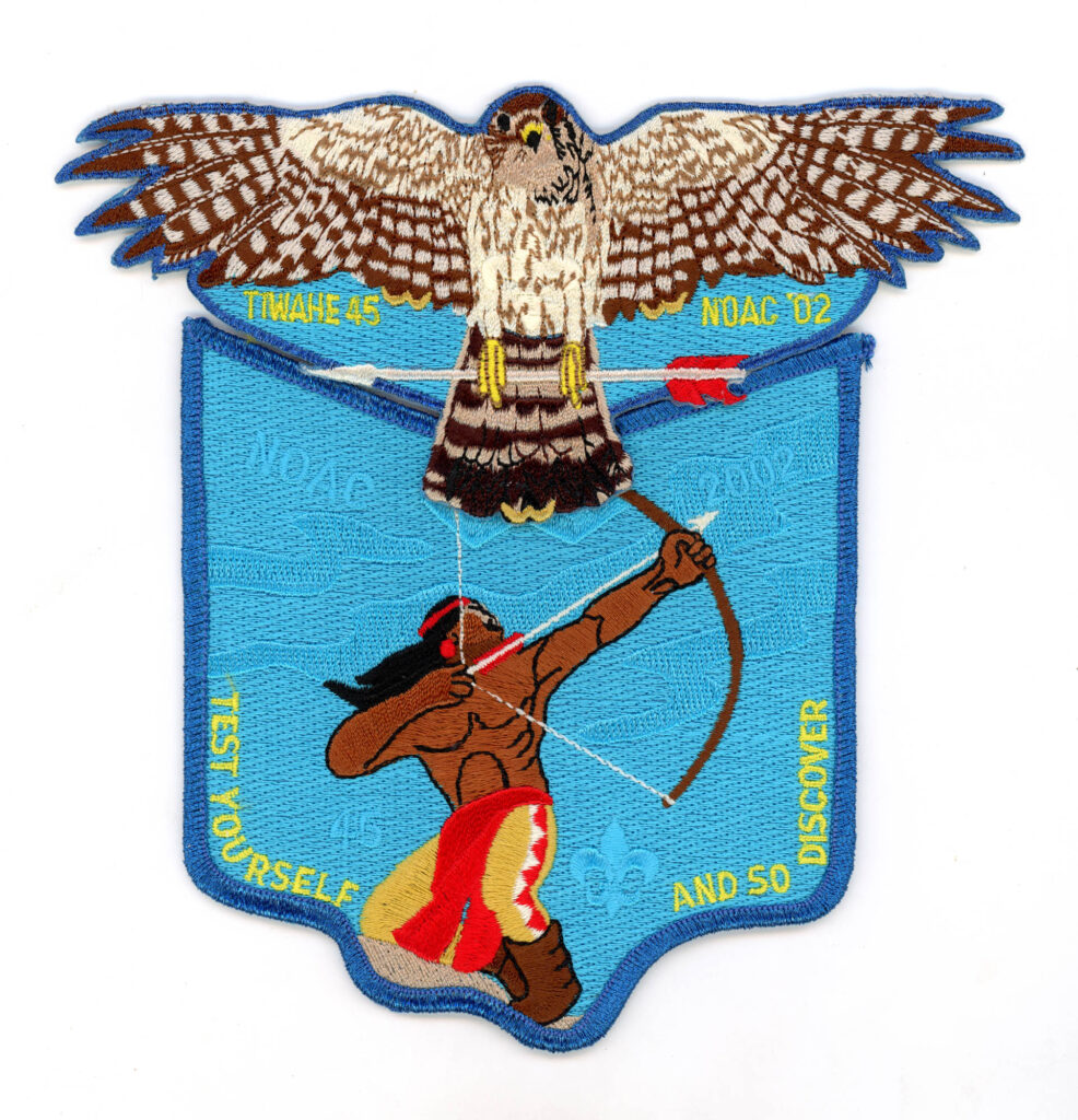 Tiwahe Lodge # 45 S20 + X? - 2002 NOAC 2 Piece Set Blue Mylar