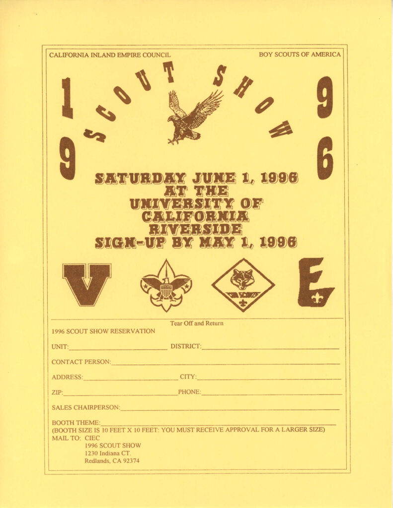 1996 Scout Show Flyer