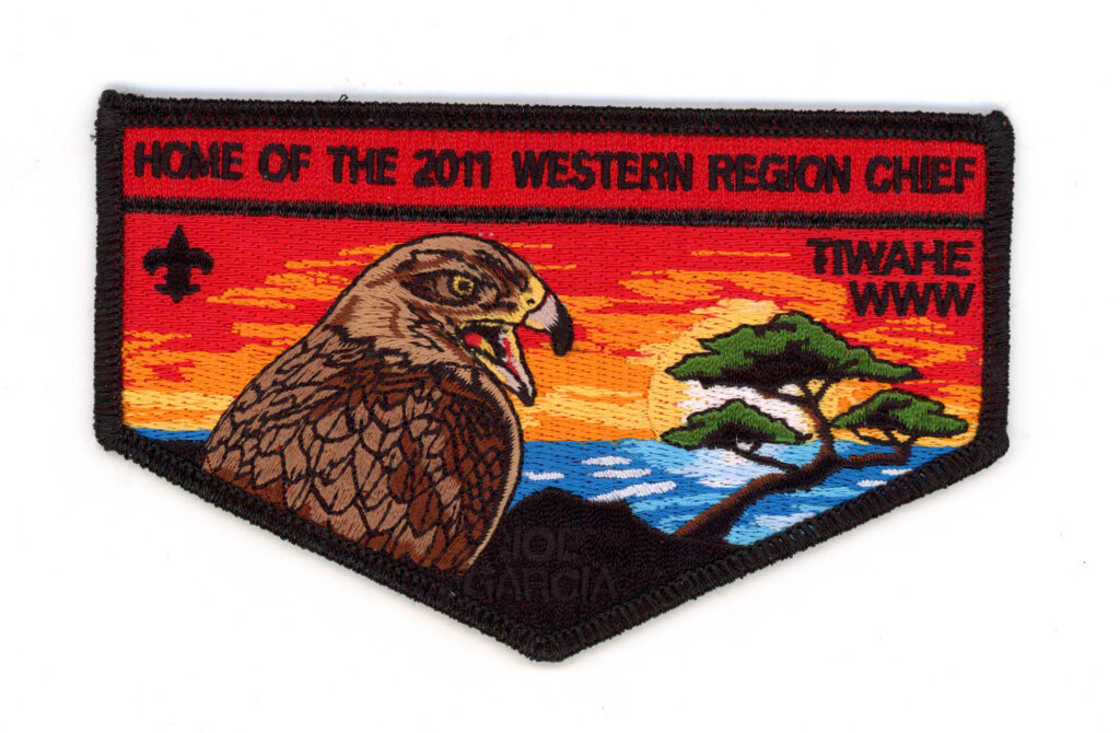 OA Tiwahe Lodge S? 2011 Western Region Chief Black Border Pocket Flap Front