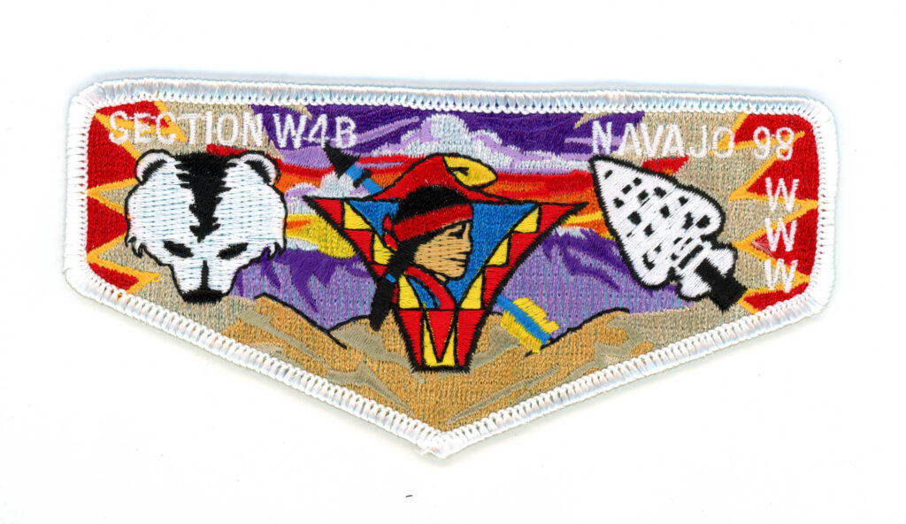 OA Navajo Lodge # 98 S52 Pocket Flap White Border W4B
