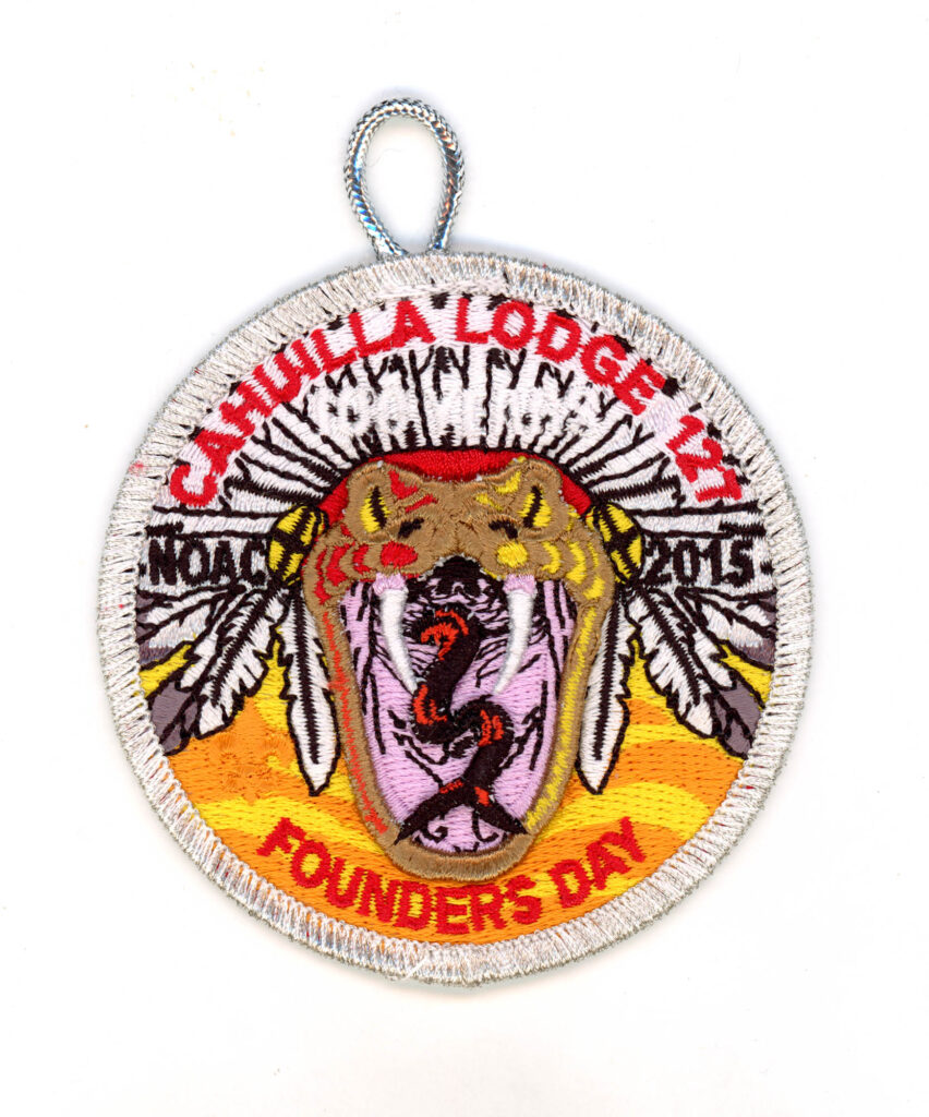 Cahuilla Lodge # 127 NOAC 2015 Silver Mylar Border Founders Day