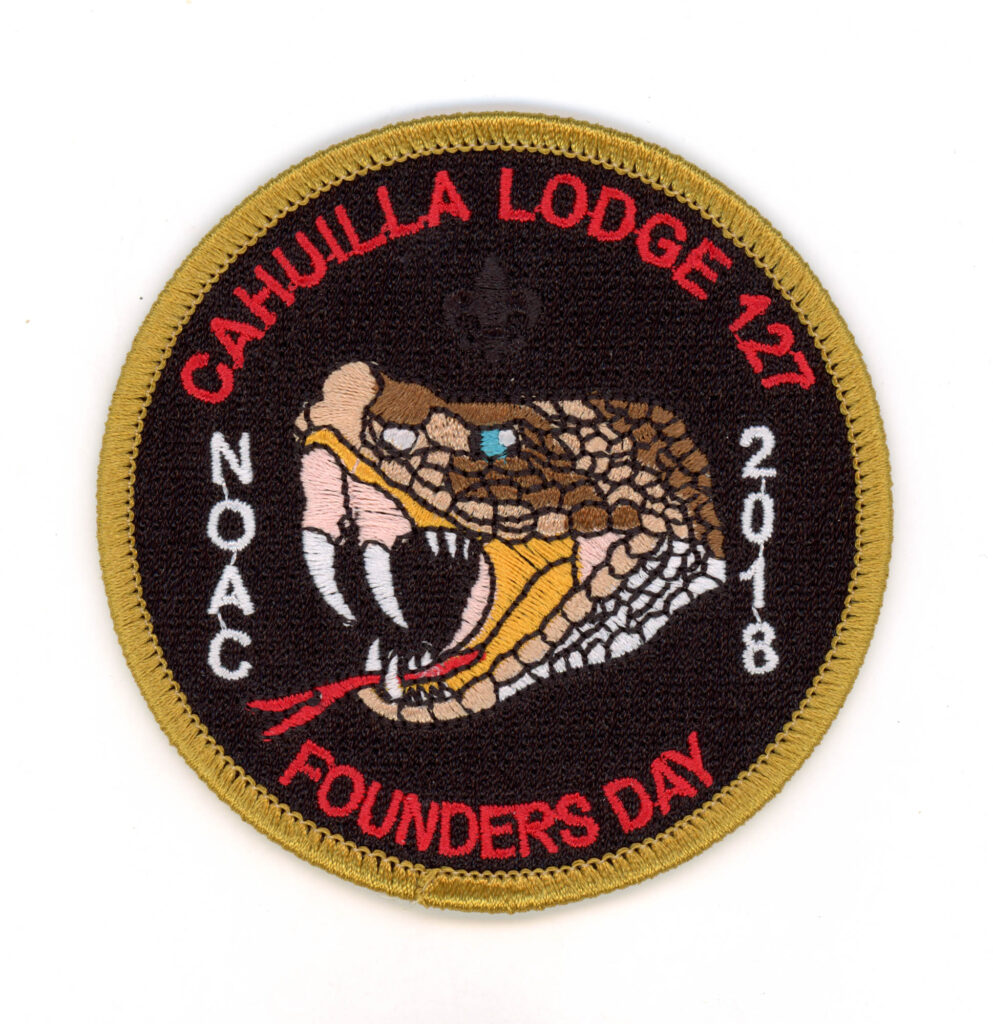 Cahuilla Lodge # 127 NOAC 2018 Yellow Border Founders Day