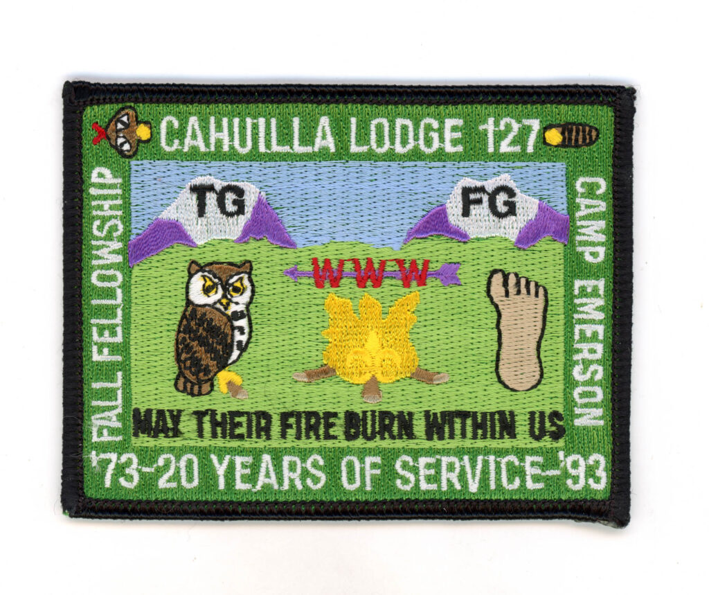 Cahuilla Lodge # 127 1993 Fall Fellowship Patch