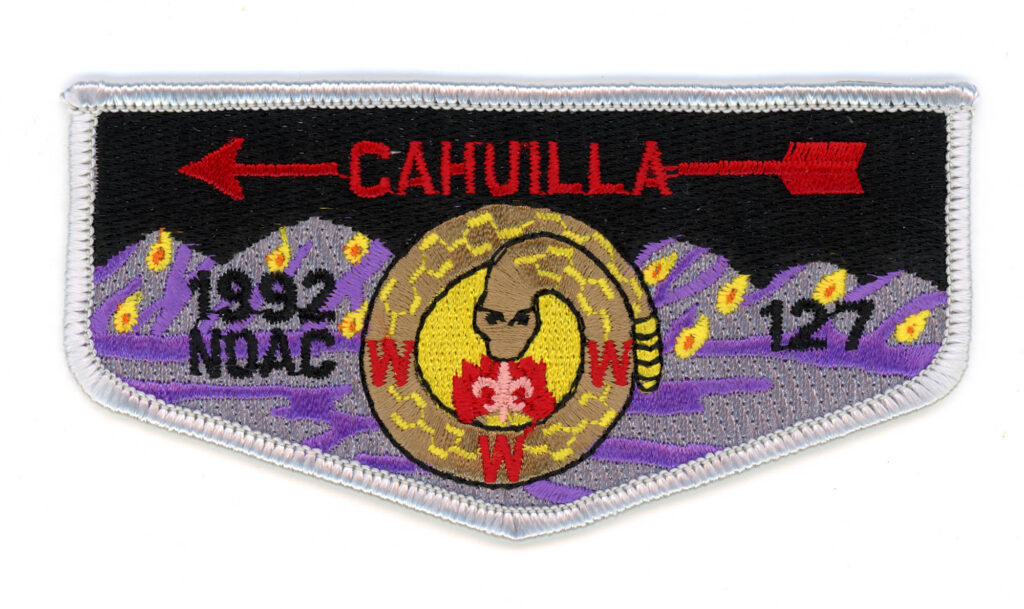 Cahuilla Lodge # 127 S36A 1992 NOAC Gray Border Contingent Pocket Flap