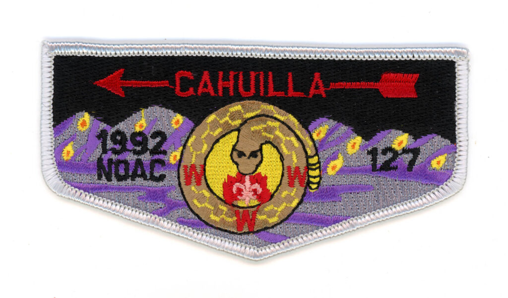 Cahuilla Lodge # 127 S36B 1992 NOAC Silver Contingent Border Pocket Flap