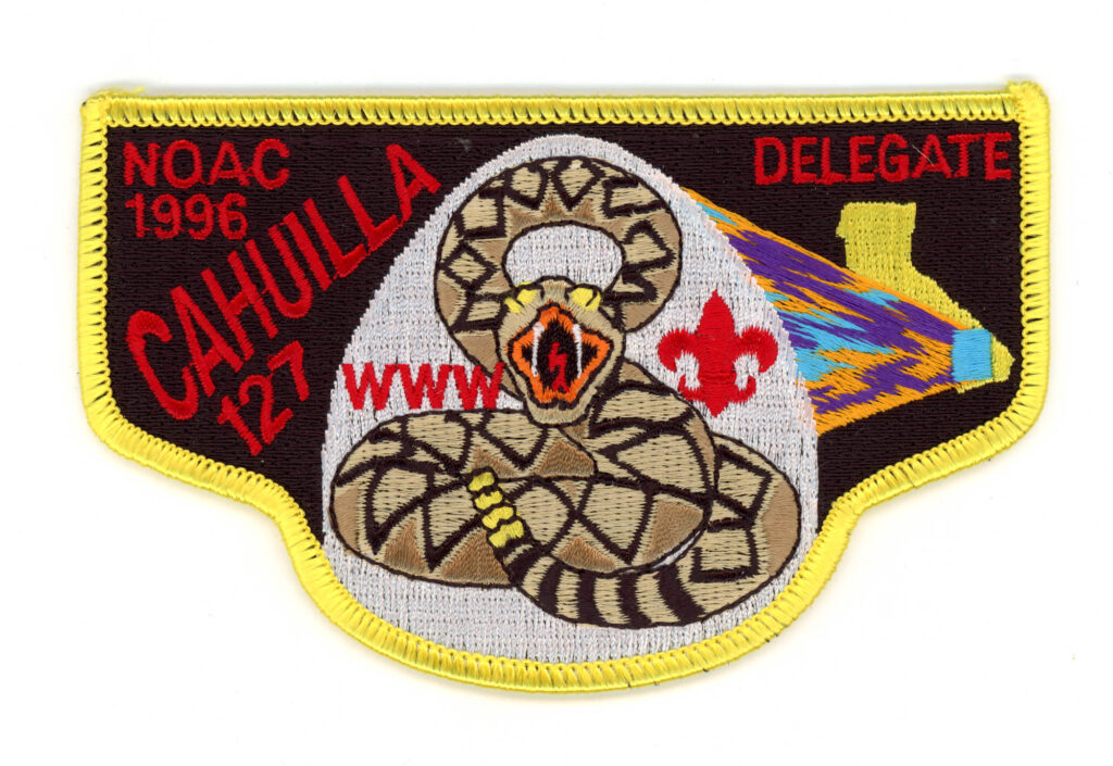 Cahuilla Lodge # 127 S49 NOAC 1996 Delegate Officer Flap