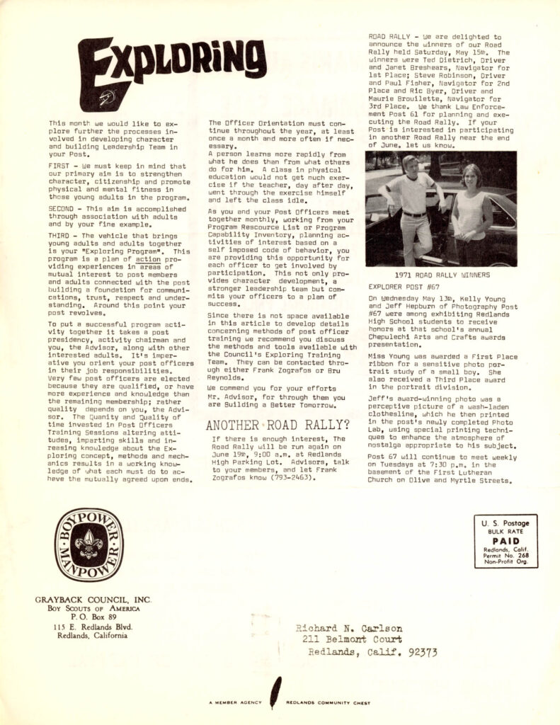 1971 June-July Grayback Council Trailblazer Newsletter