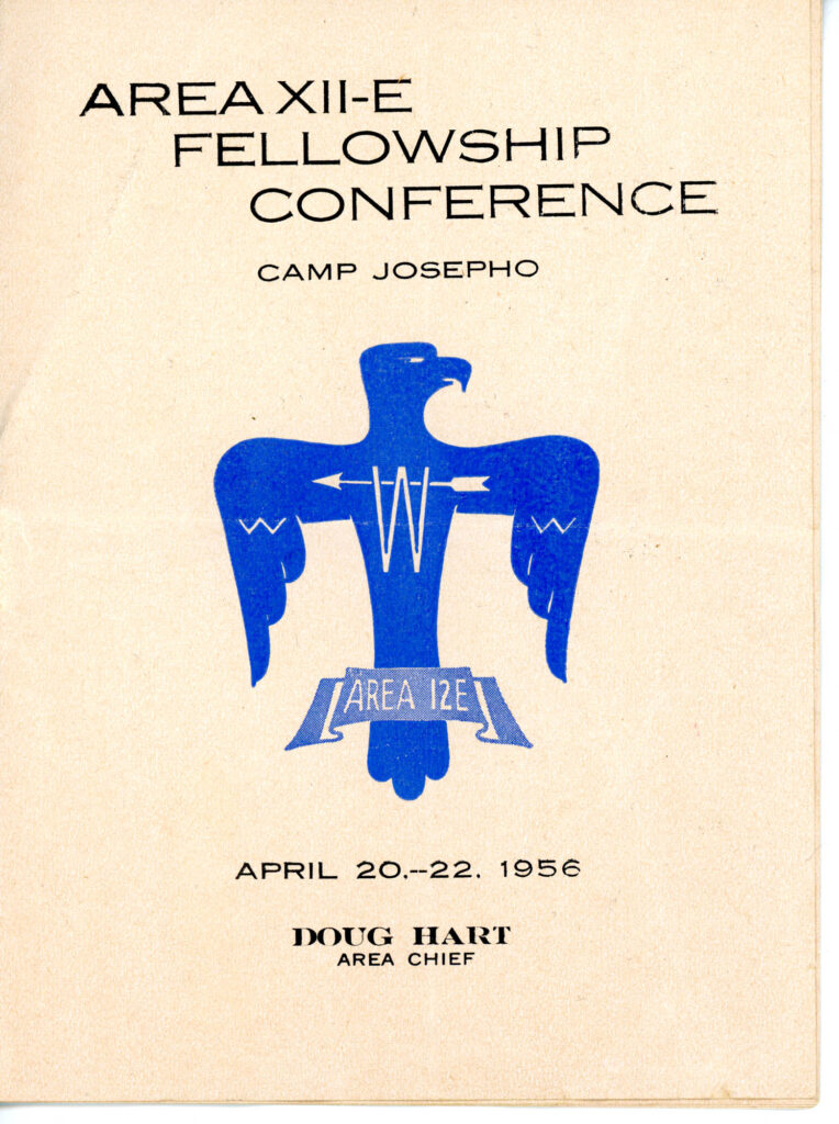 1956 Area 12-E Conference Booklet Page 1