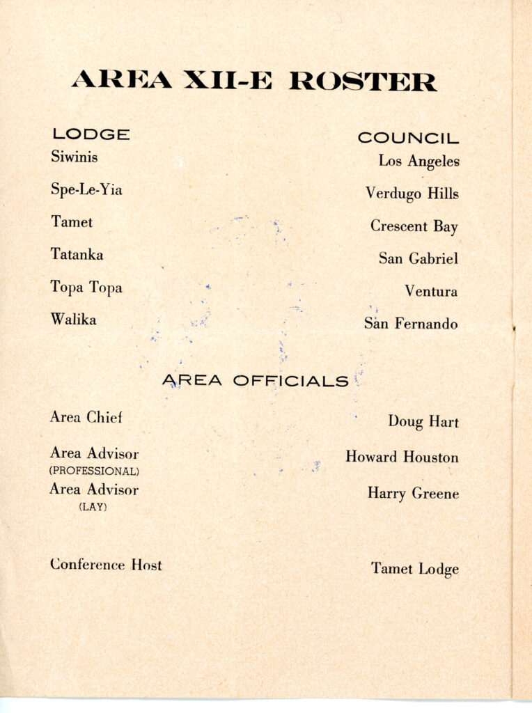 1956 Area 12-E Conference Booklet Page 2