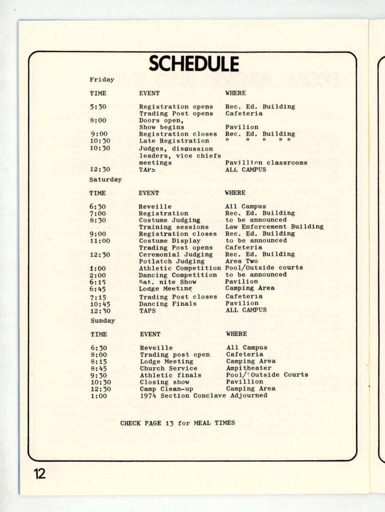 1974 Section W4B Conclave Booklet