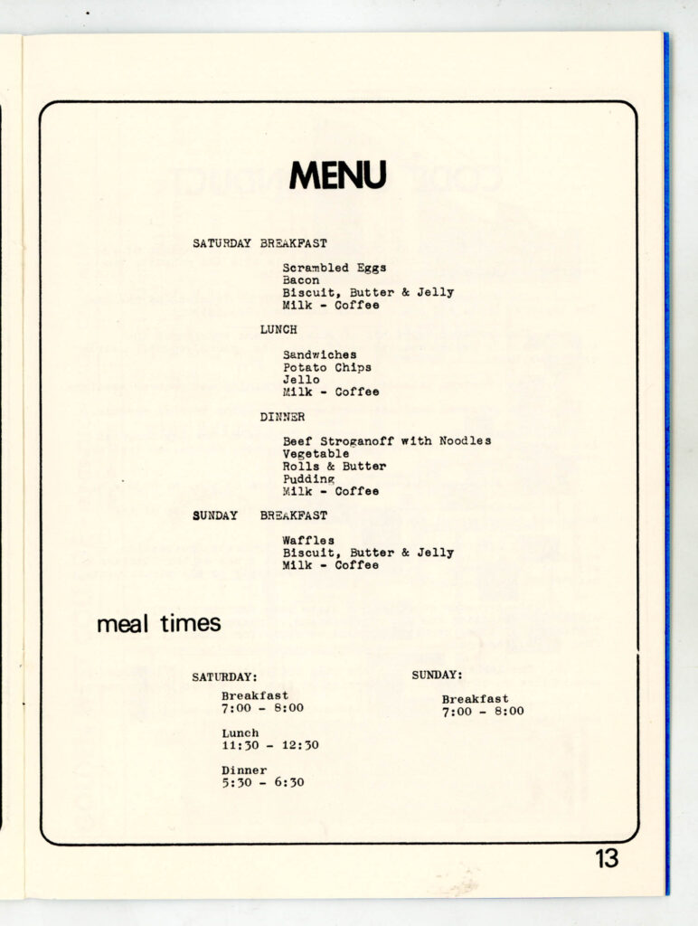 1974 Section W4B Conclave Booklet
