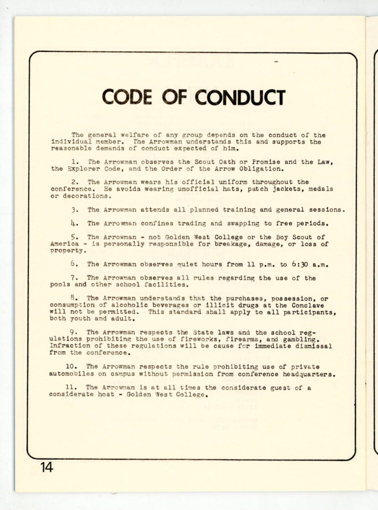 1974 Section W4B Conclave Booklet