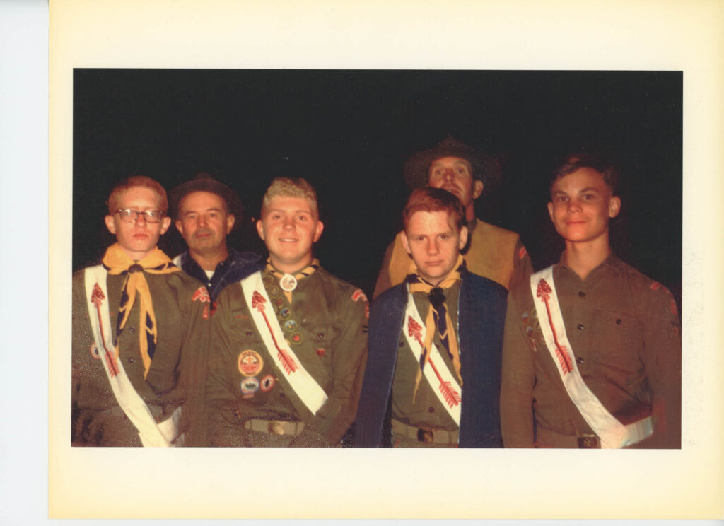 Globe-area Ordeal members at the first Salado Lodge Ordeal in 1966, held at Camp Snow Flat, by Papago Lodge