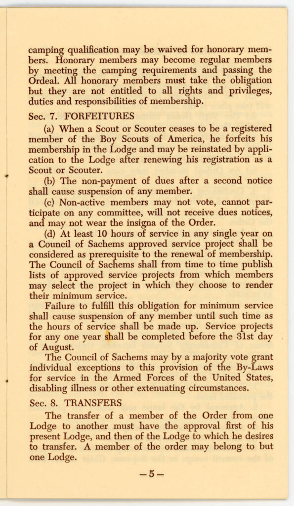 Tahquitz Lodge 127 - 1949 By-Laws