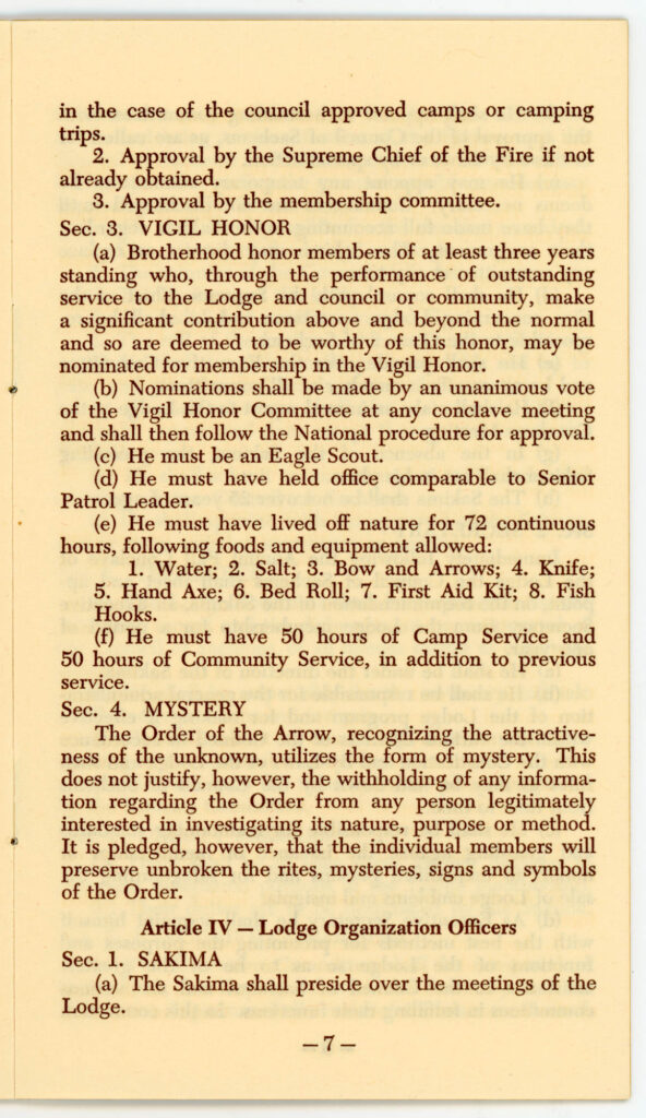 Tahquitz Lodge 127 - 1949 By-Laws