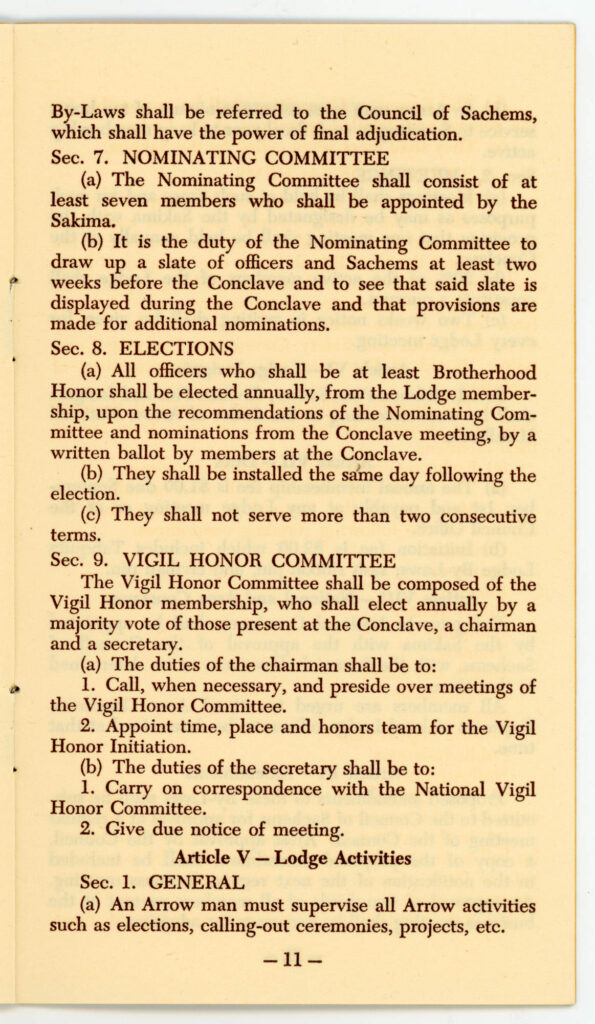 Tahquitz Lodge 127 - 1949 By-Laws