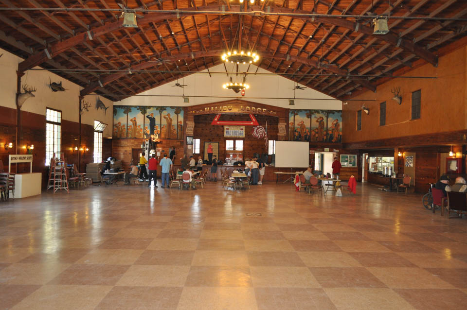 Interior of Malibu Lodge, Camp Josepho