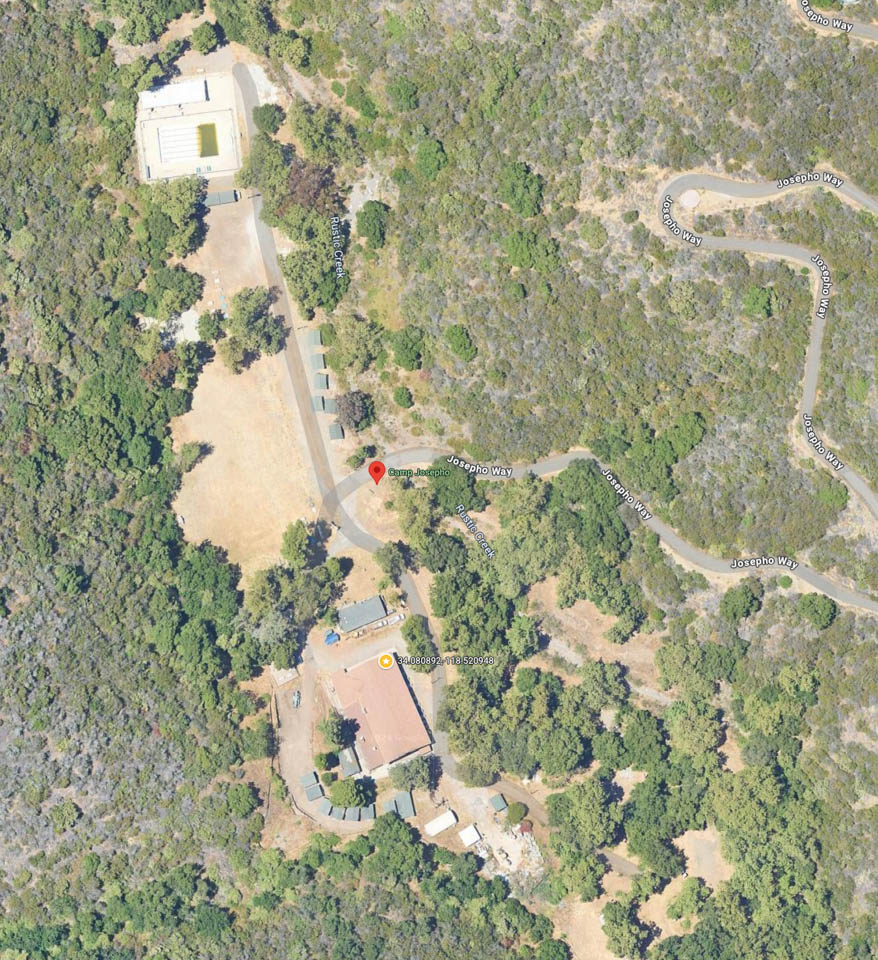 Google Satellite View of Camp Josepho Before 2025 Palisades View