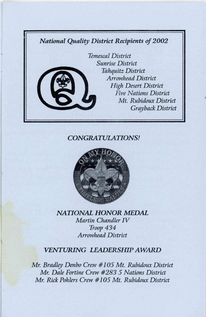 2003 - 2002 CIEC Annual Recognition Dinner Program